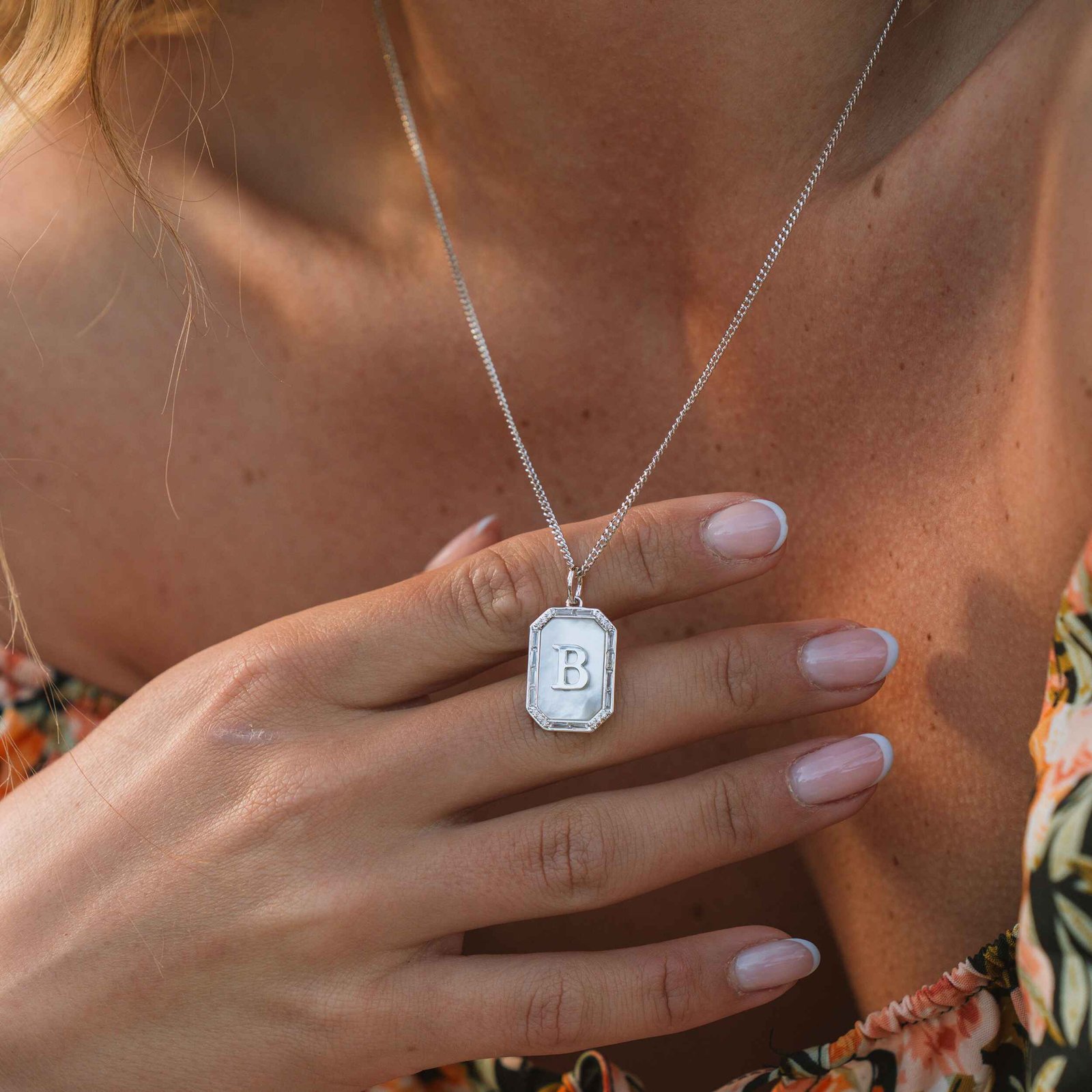 Mother Of Pearl Initial Necklace - Image 53