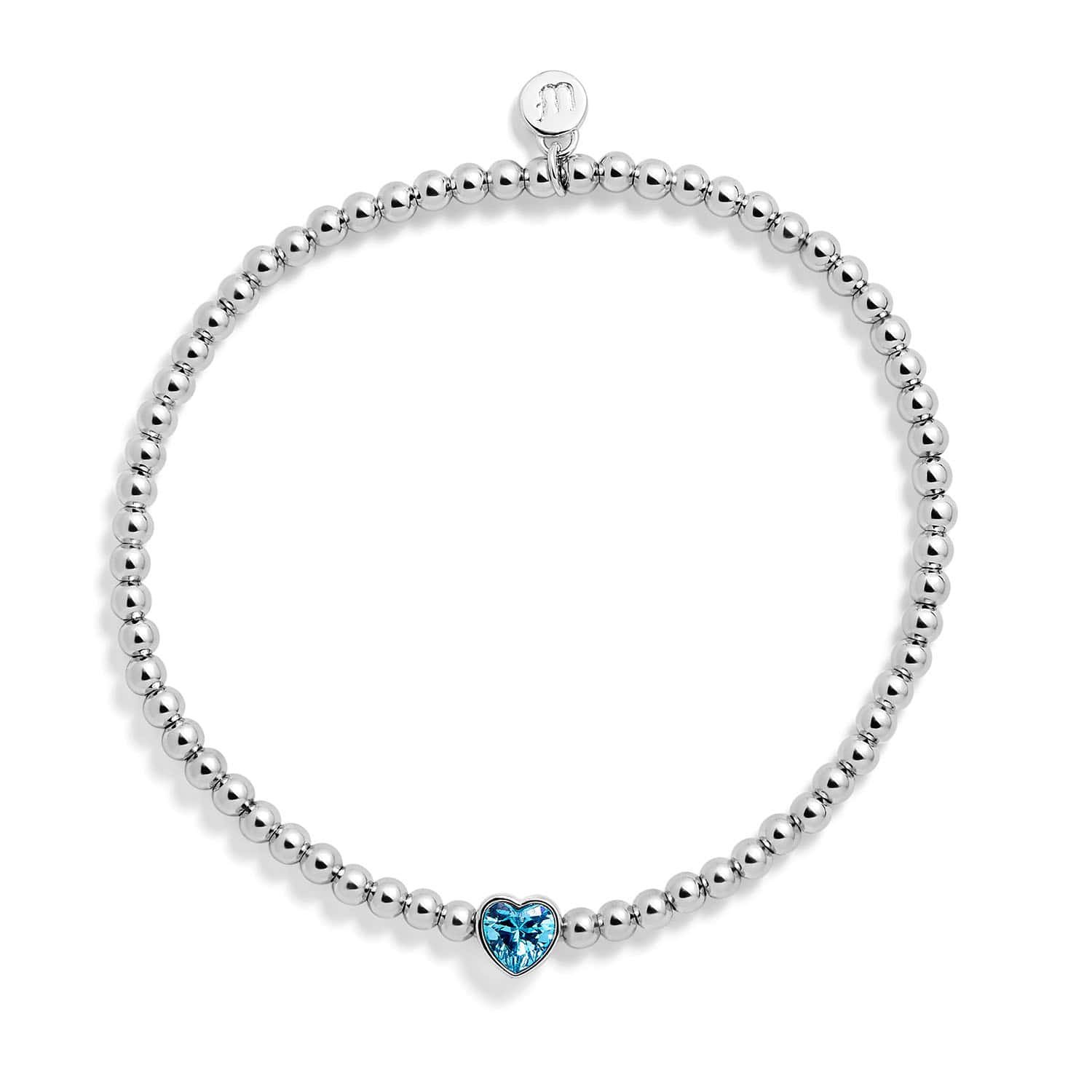 Heart Birthstone Stretch Bracelet - Image 3