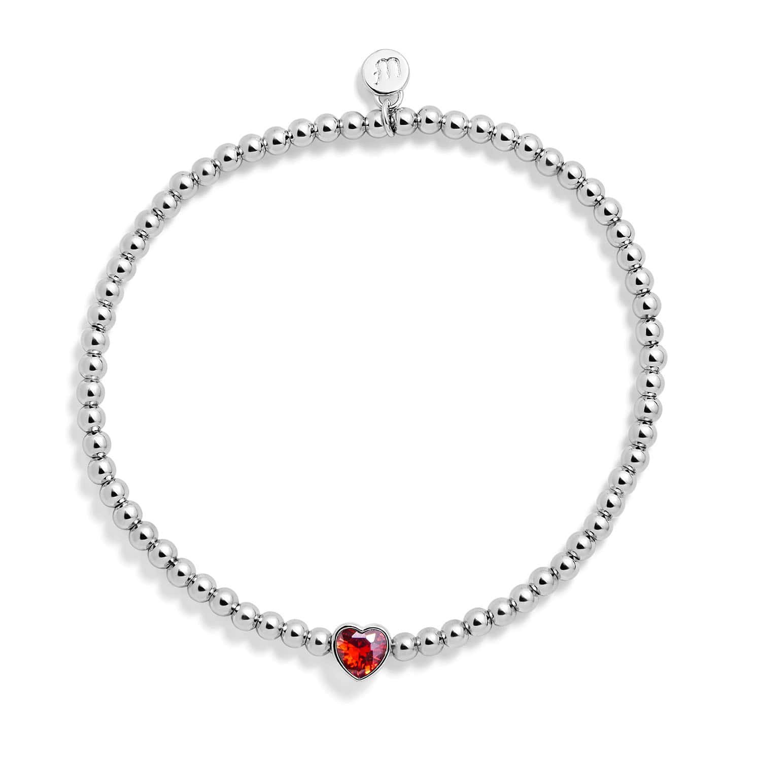Heart Birthstone Stretch Bracelet - Image 7