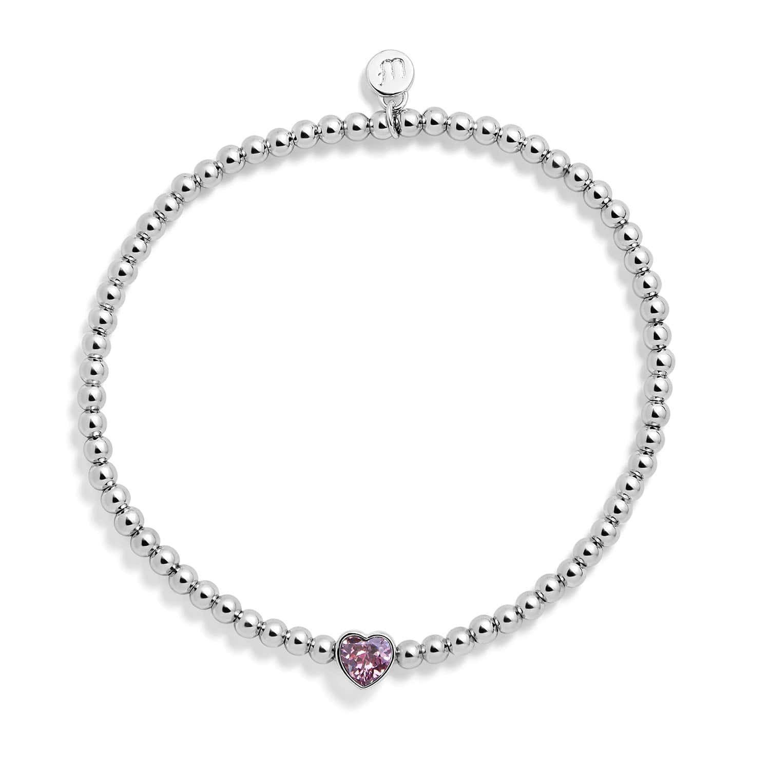 Heart Birthstone Stretch Bracelet - Image 10
