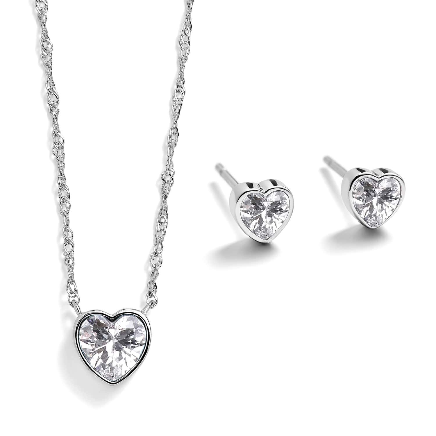Heart Birthstone Pendant and Stud Gift Set - Image 5