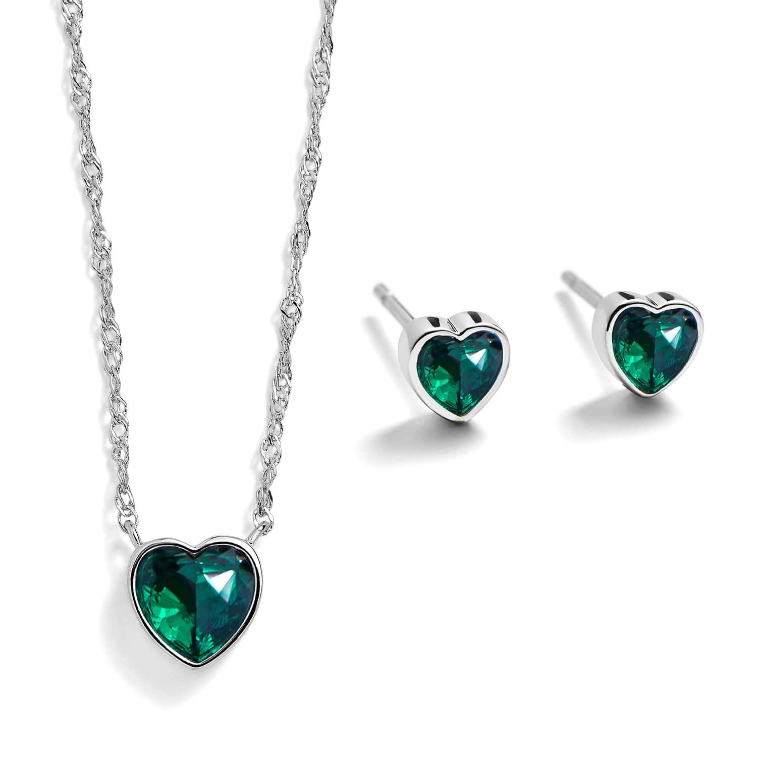 Heart Birthstone Pendant and Stud Gift Set - Image 6