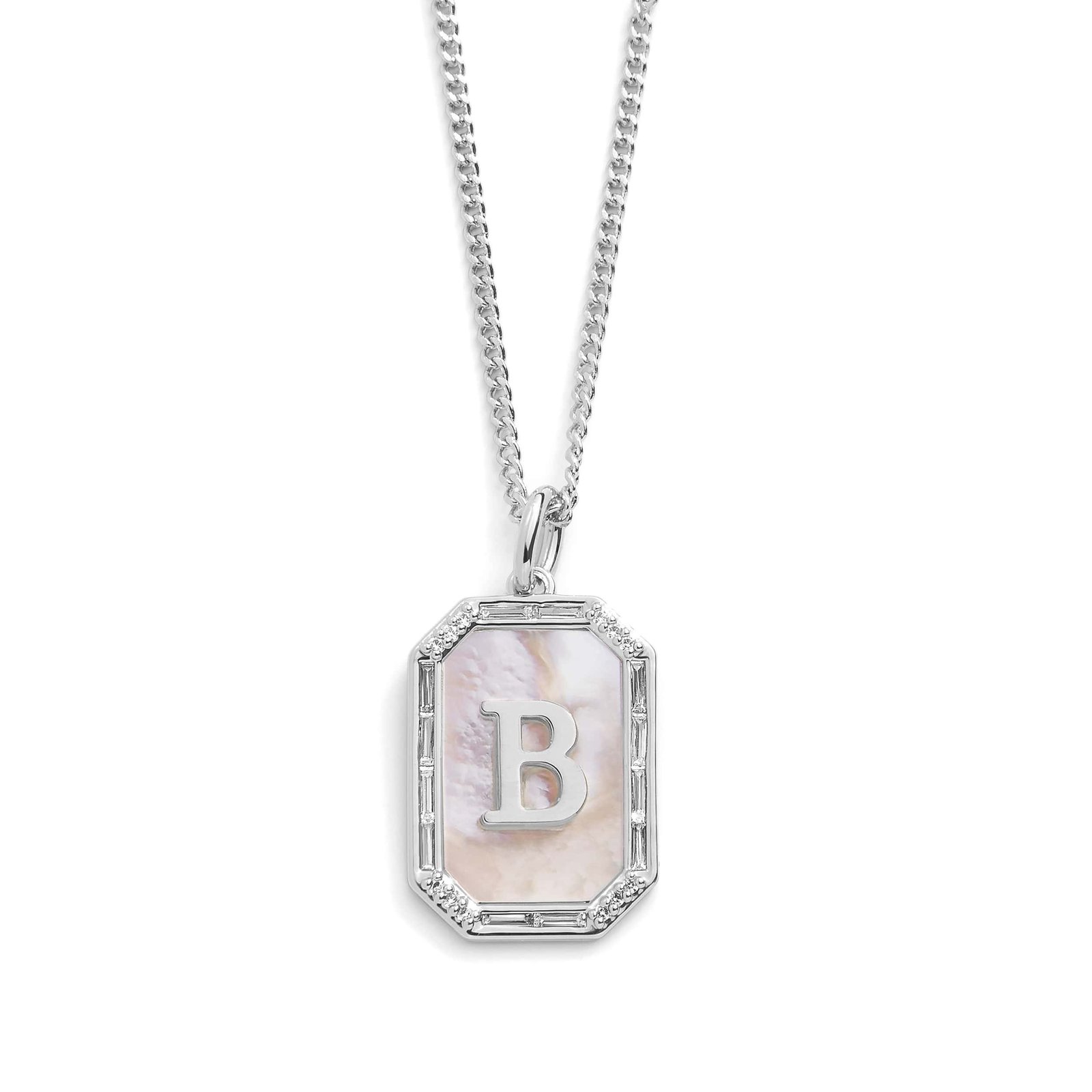 Mother Of Pearl Initial Necklace - Image 4