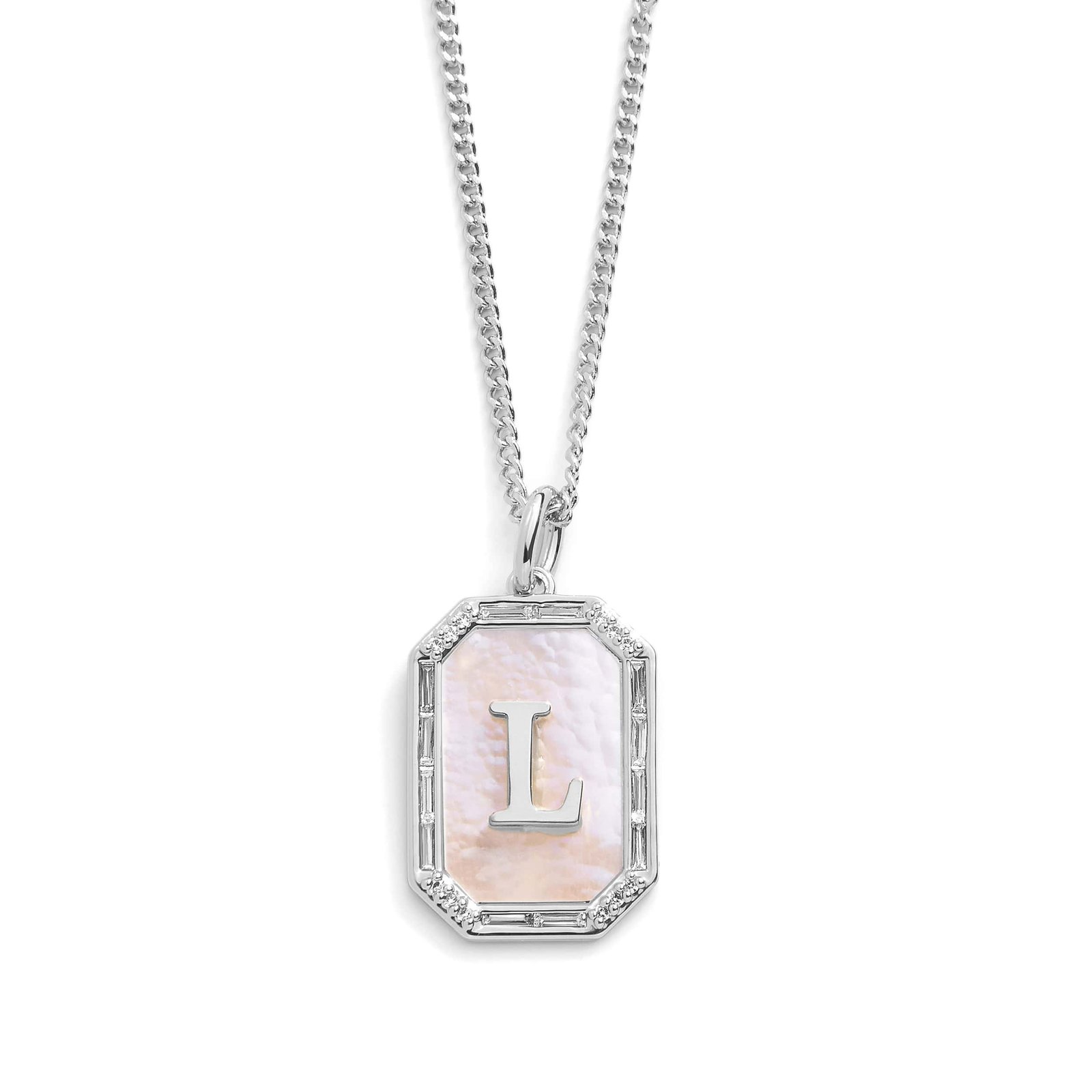 Mother Of Pearl Initial Necklace - Image 24