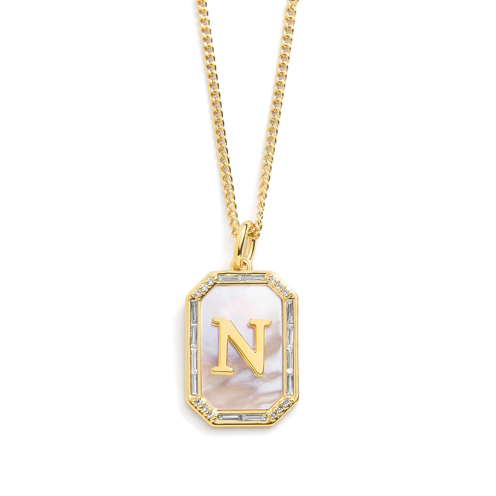 Mother Of Pearl Initial Necklace - Image 27