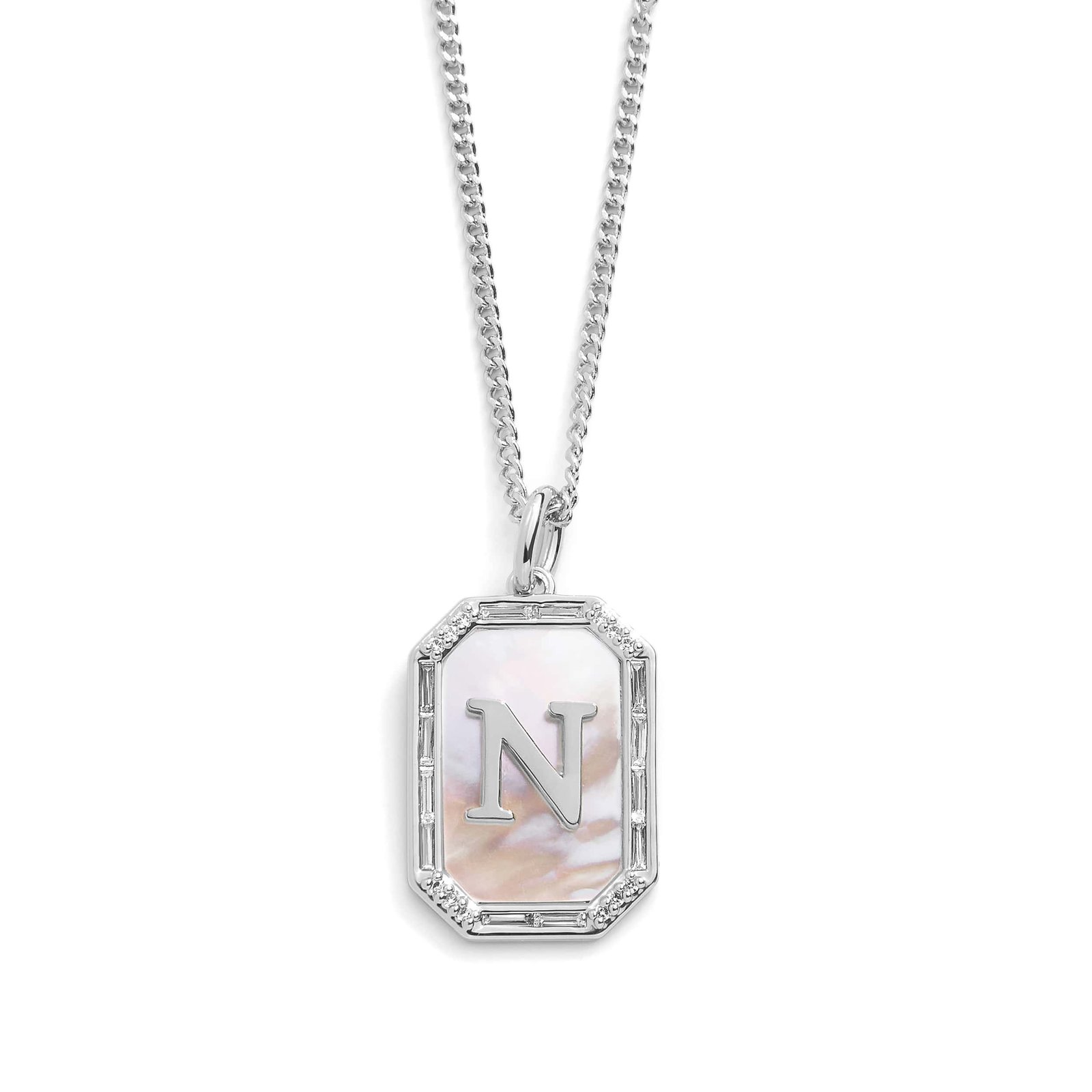 Mother Of Pearl Initial Necklace - Image 28