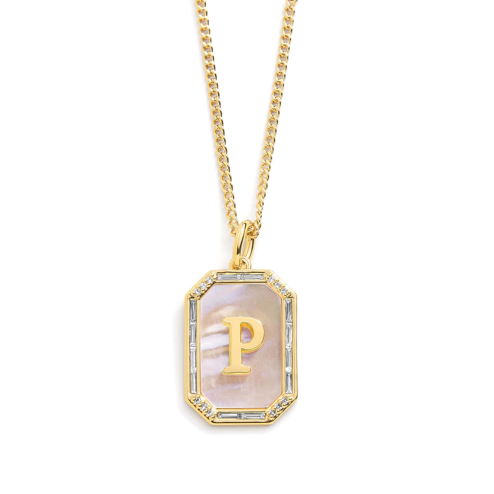 Mother Of Pearl Initial Necklace - Image 31