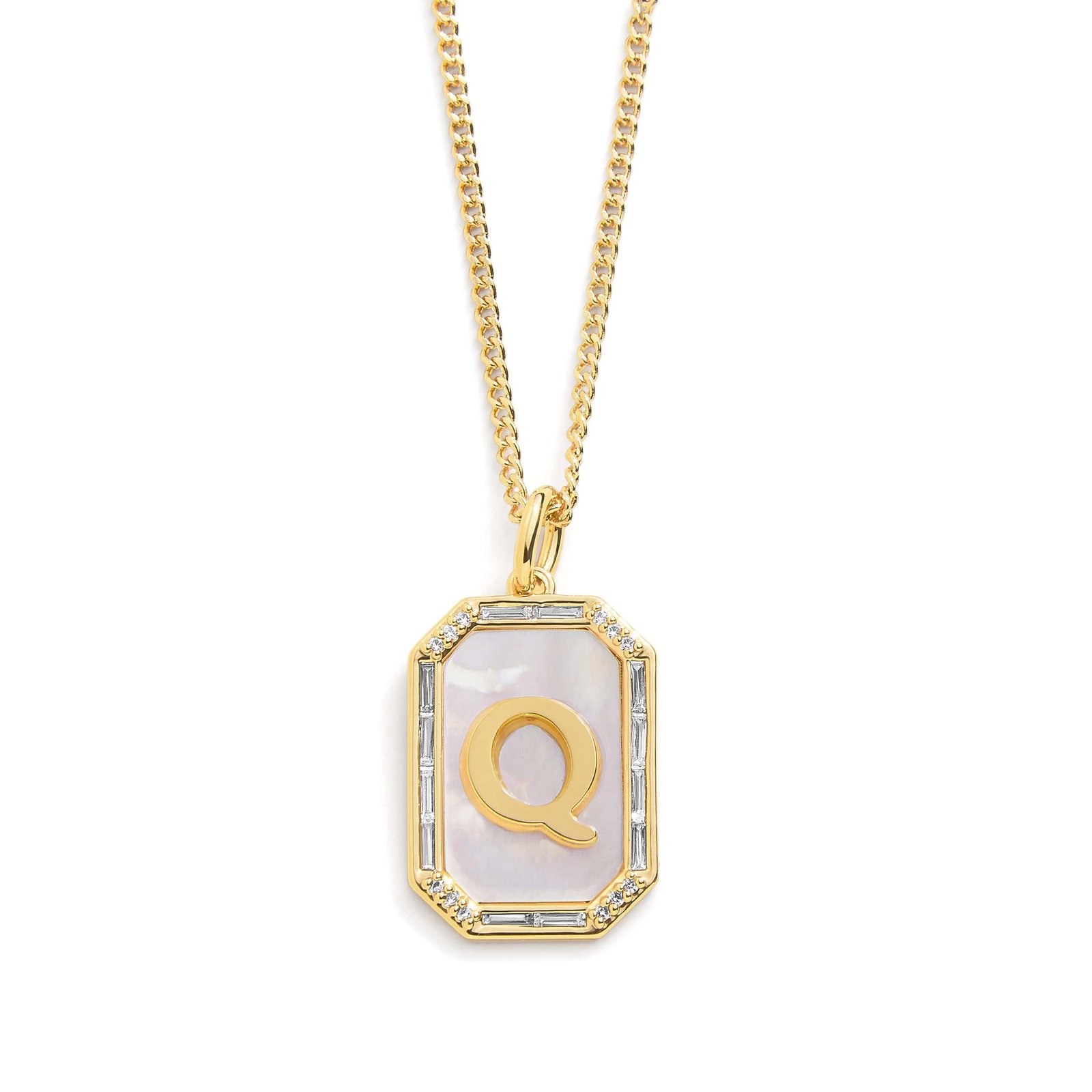 Mother Of Pearl Initial Necklace - Image 33