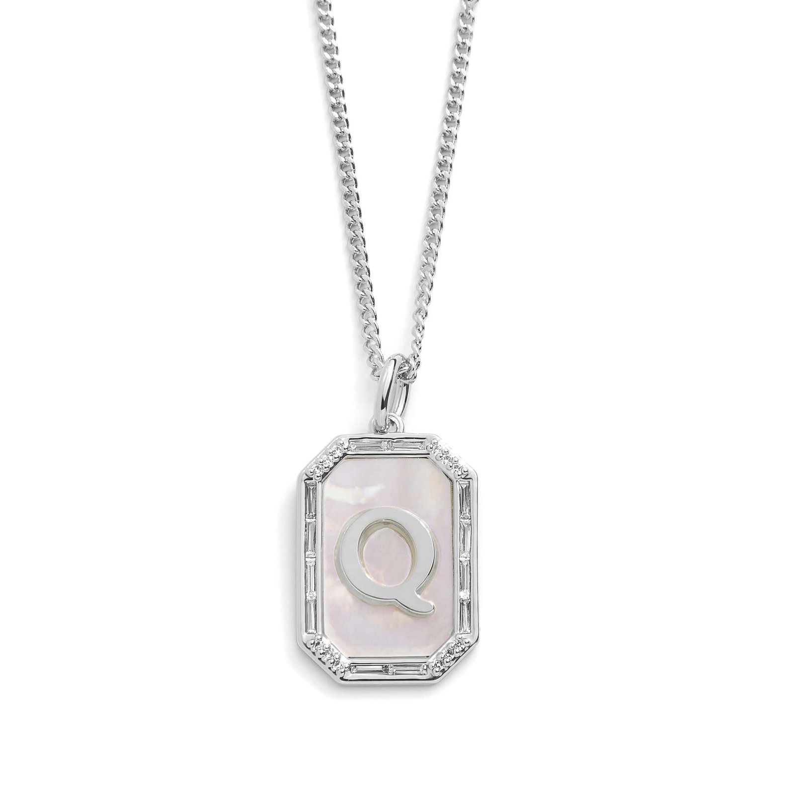 Mother Of Pearl Initial Necklace - Image 34
