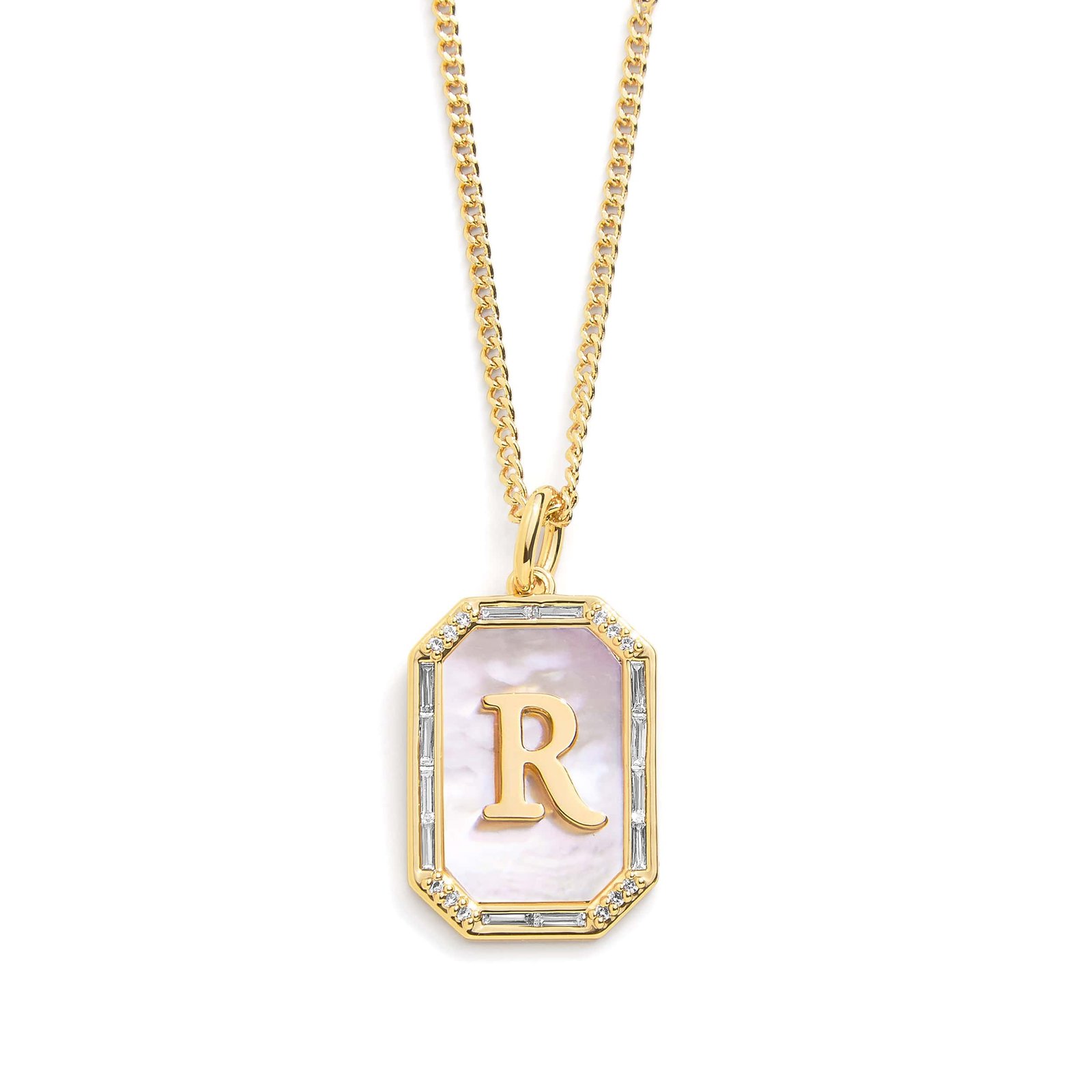 Mother Of Pearl Initial Necklace - Image 35
