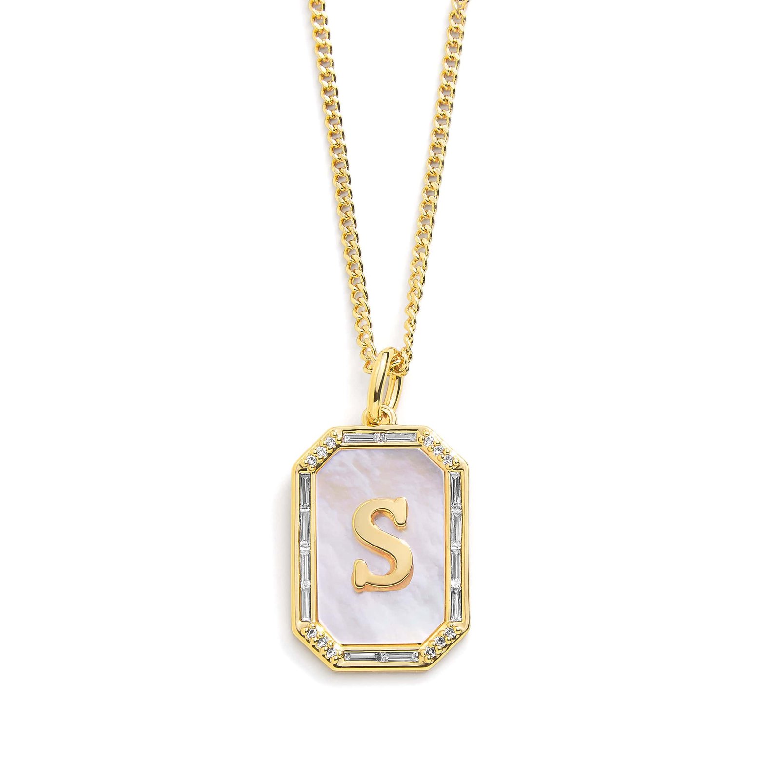 Mother Of Pearl Initial Necklace - Image 37