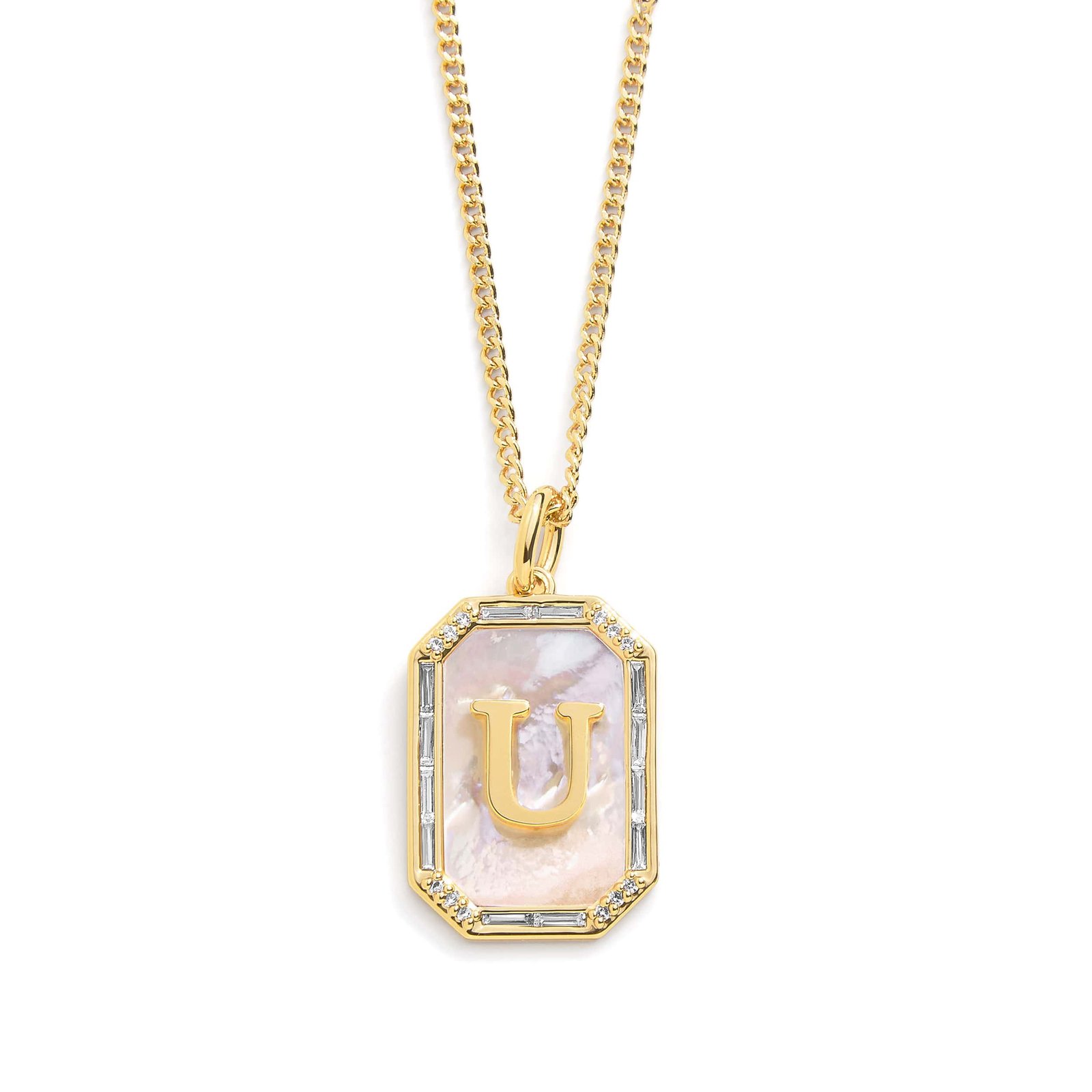 Mother Of Pearl Initial Necklace - Image 41