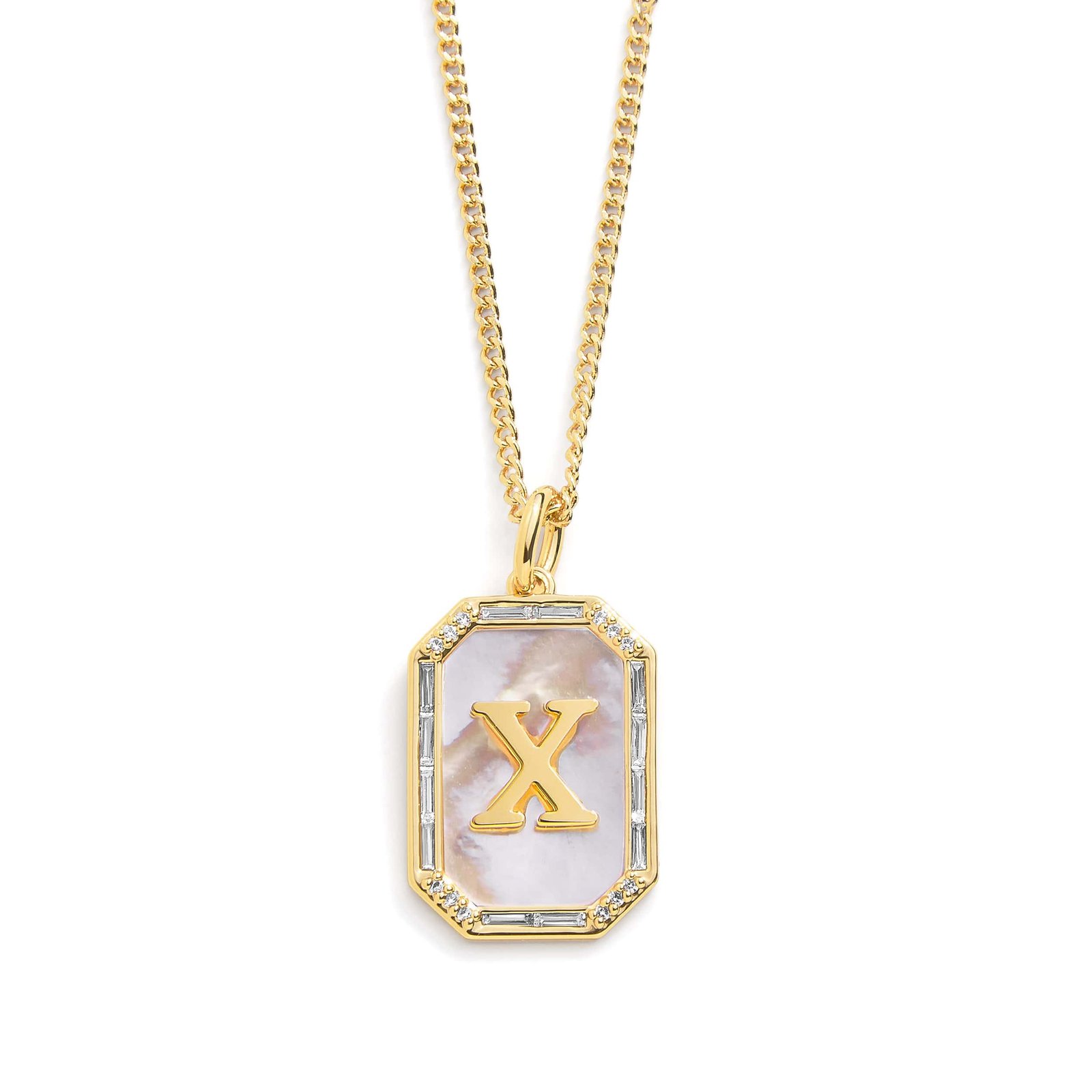 Mother Of Pearl Initial Necklace - Image 47