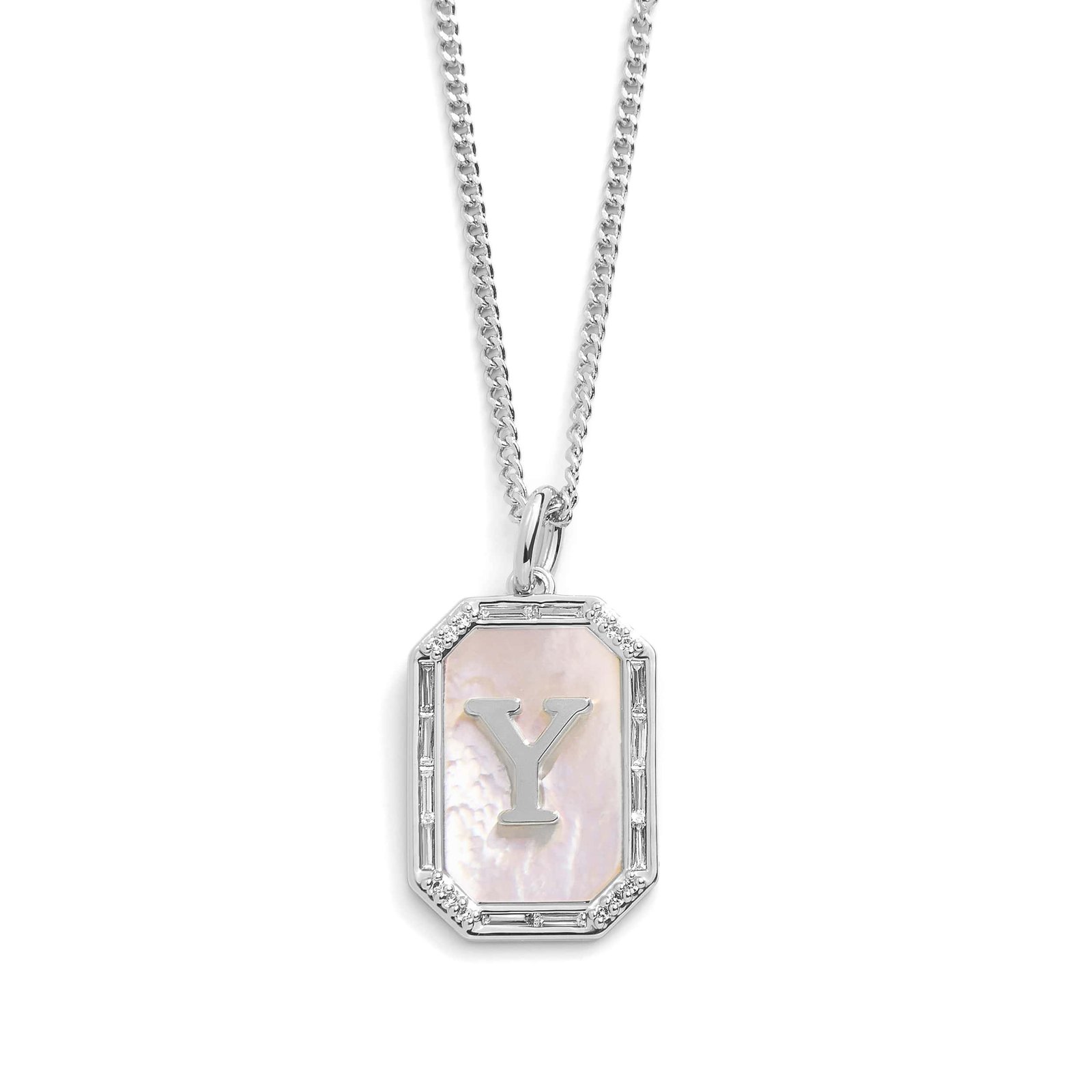 Mother Of Pearl Initial Necklace - Image 50