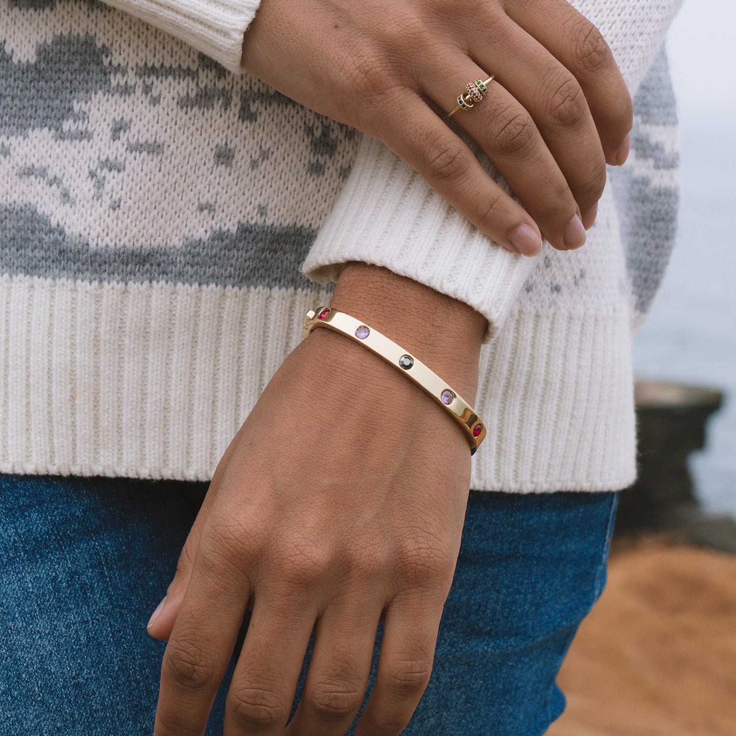 Stone Station Hinge Bangle - Image 3