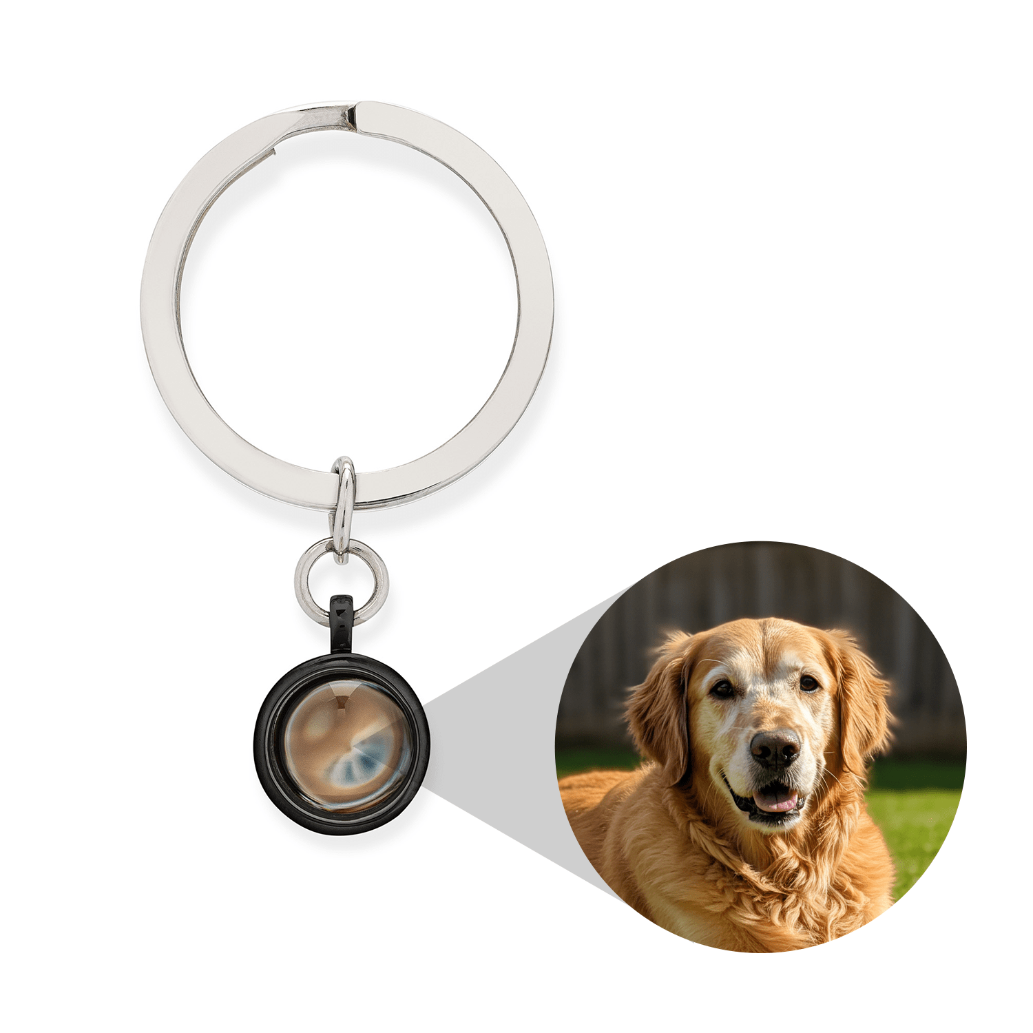 Personalized Circle Photo Keychain - Image 8