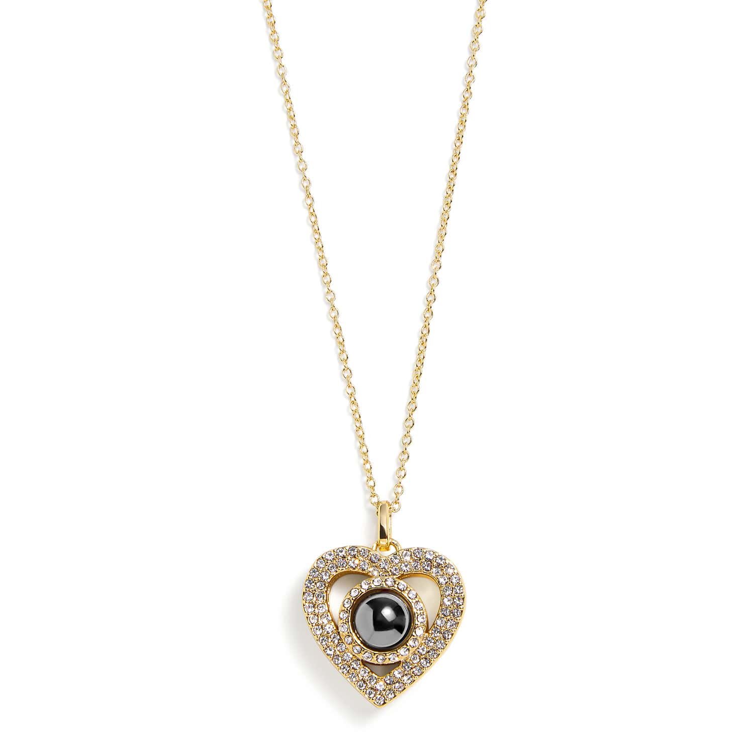 Personalized Pavé Heart Necklace - Image 2