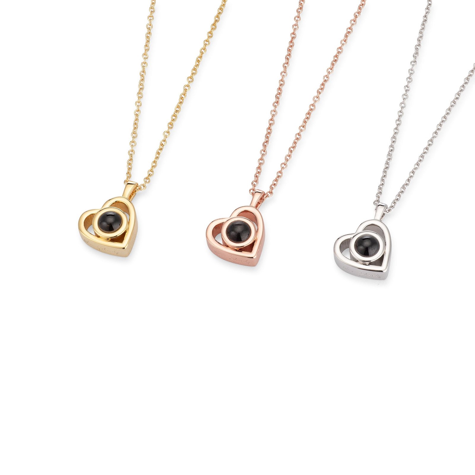 Personalized Heart Photo Necklace - Image 5