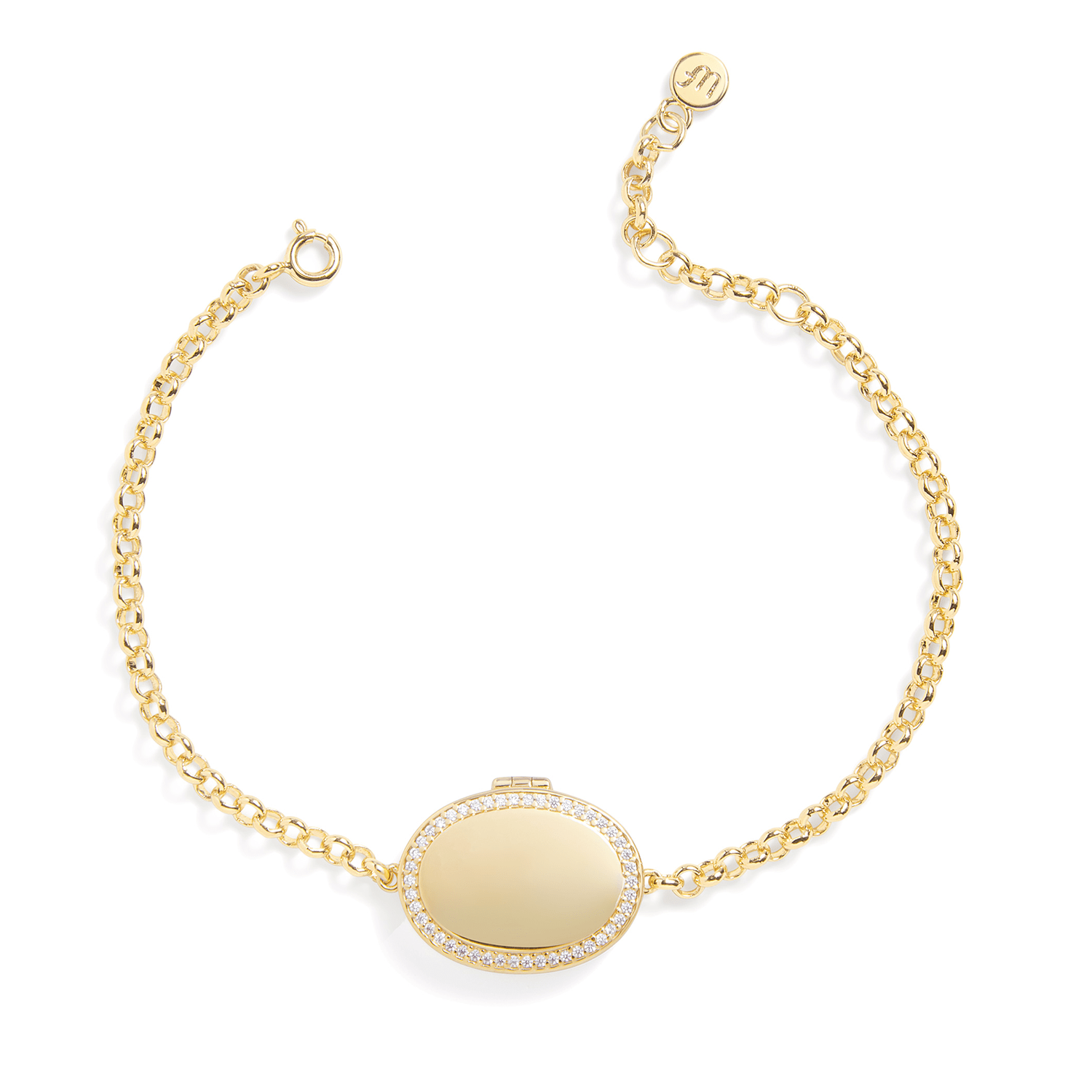 Personalized Oval Locket Bracelet - Image 3