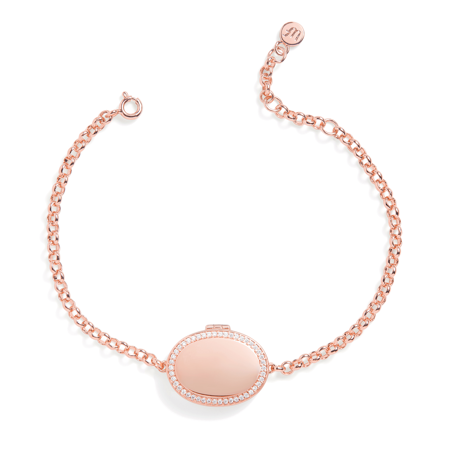 Personalized Oval Locket Bracelet - Image 4