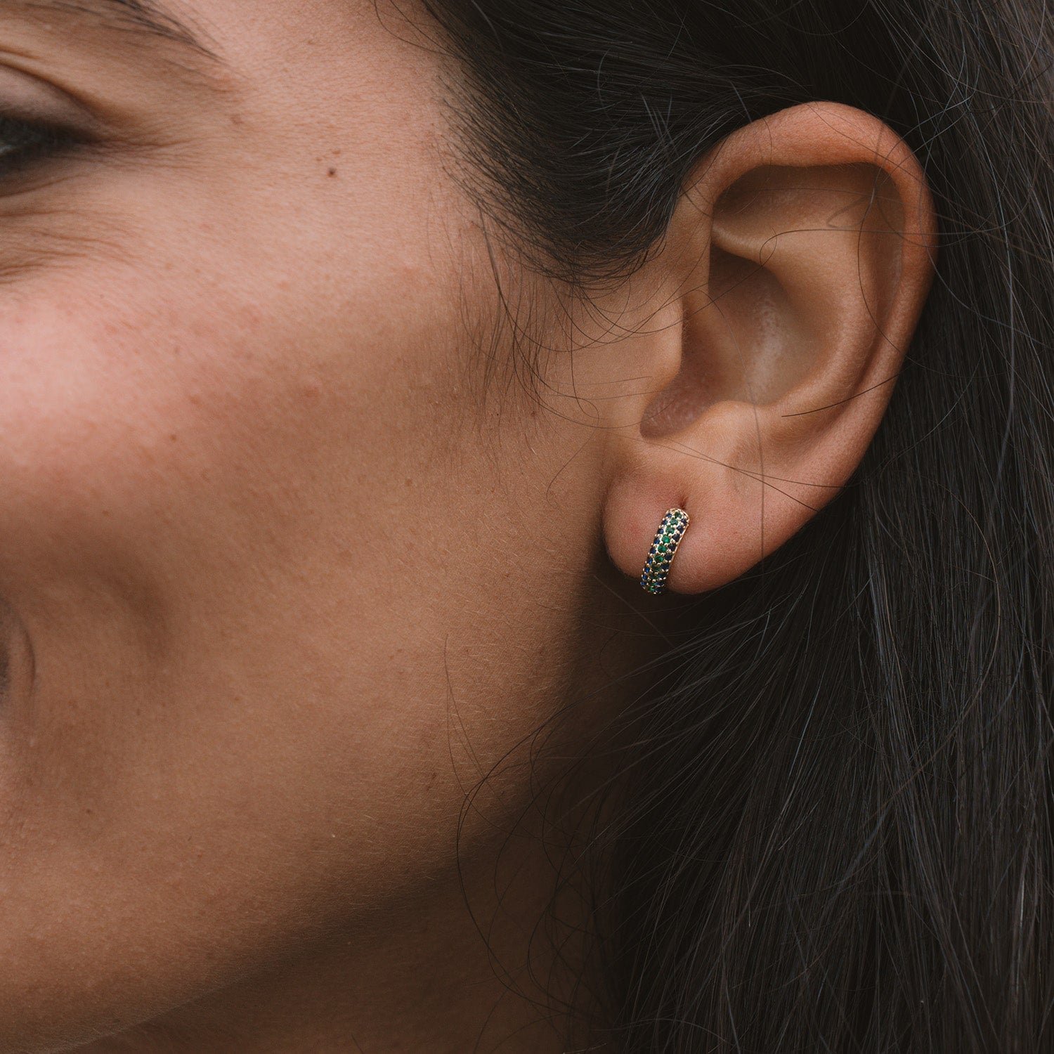 Petite Round Huggie Earring - Image 4