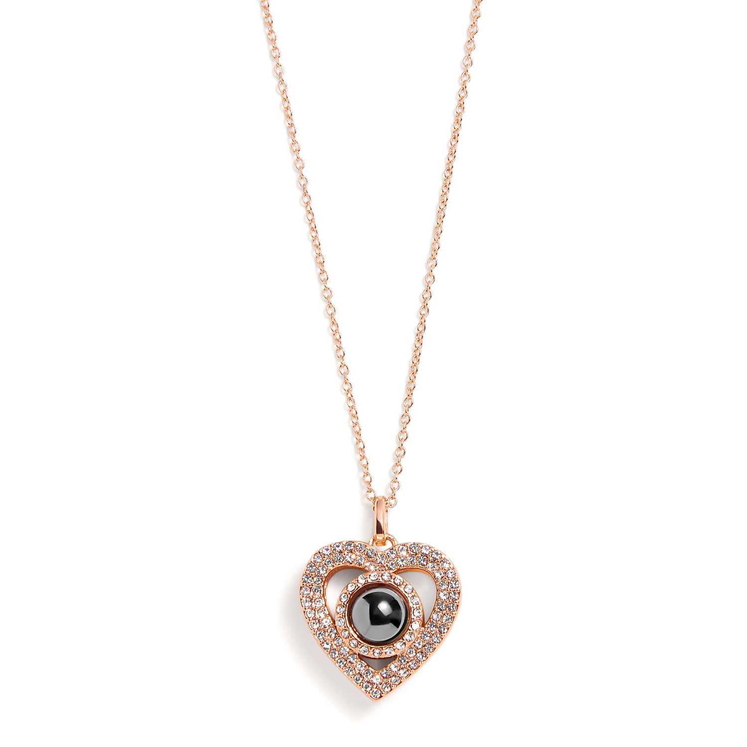 Personalized Pavé Heart Necklace - Image 3