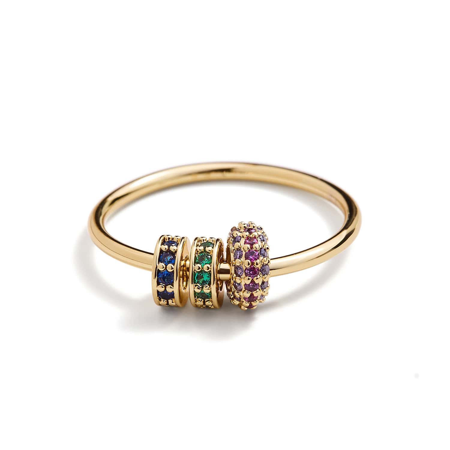 Rondelle Trio Fidget Ring - Image 2